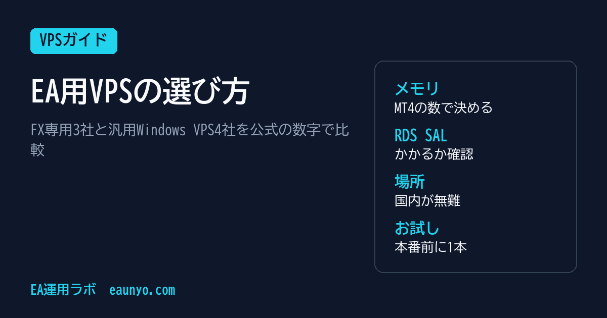 EA用VPSの選び方